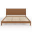 Lit plateforme en bambou massif BambooZen avec tête de lit haute et lattes de support-129229642-129229643