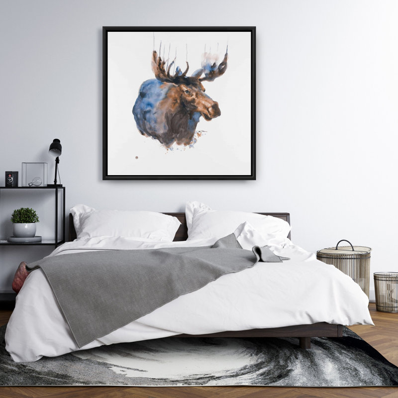 «Abstract Blue Moose» sur toile
