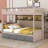 Castle-Themed Bunk Bed Equipped With Two Drawers, A Shelf, And LED Lights-178722548-178722545