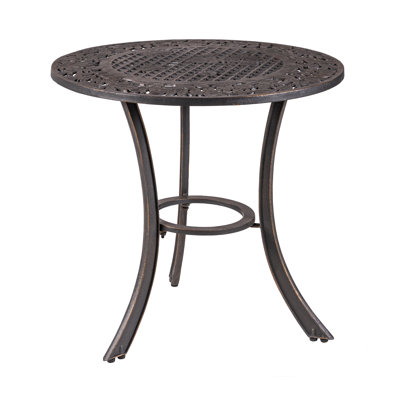 Table de patio en fonte à feuilles Mier