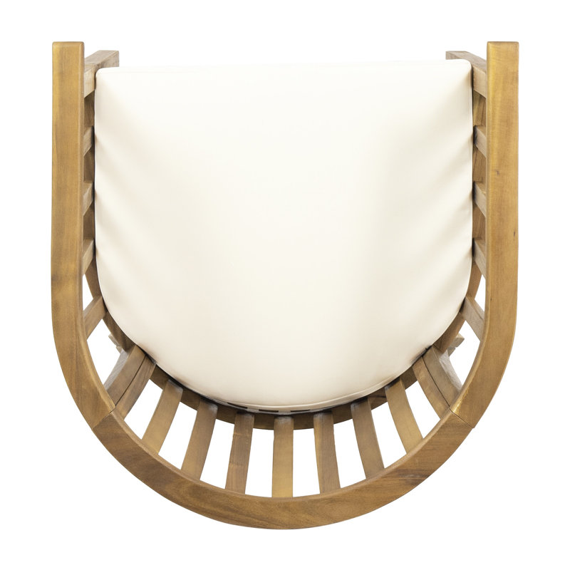 Wood Armchair With Seat Cushions - Spills And Patio Finish Spillage Create A Beautiful Outdoor Setting