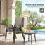 Chaises de patio 4 pièces empilables pour l'extérieur, conception ergonomique à dossier haut avec accoudoirs incurvés, structure en métal résistant aux intempéries pour les loisirs en famille au bord de la piscine-1961586085