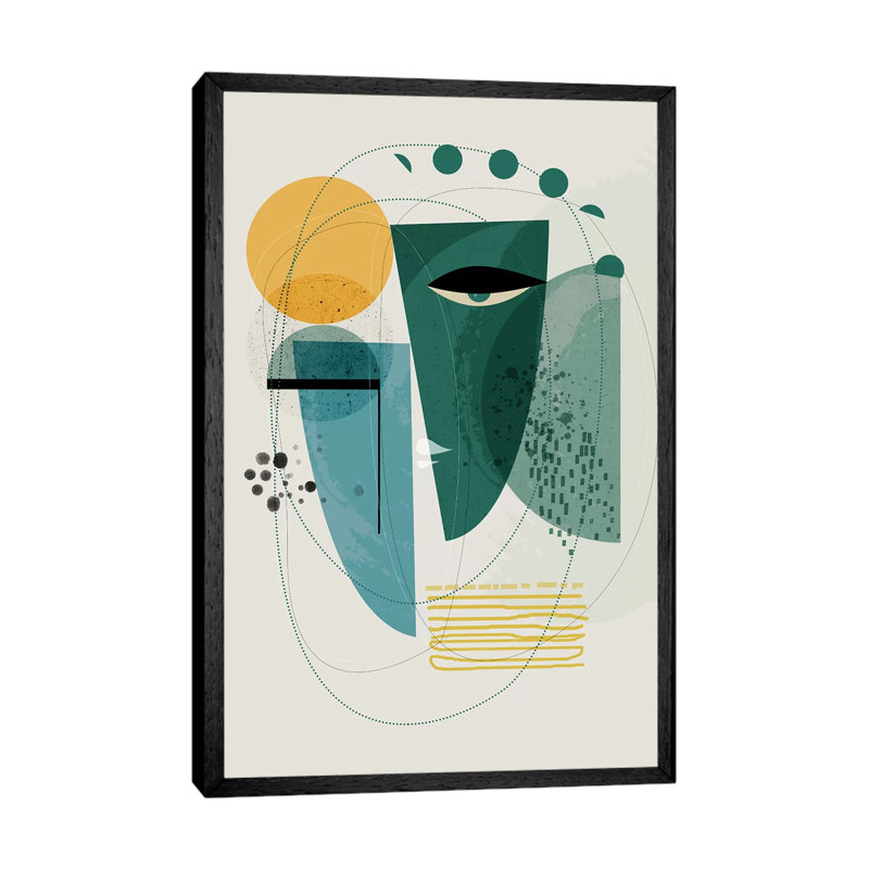Emerald Island - Print on Canvas, 101.6cm H x 66.04cm W x 3.81cm D, Black Floater Framed