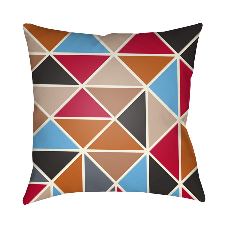 Scandanavian Throw Pillow, 20" H x 20" W x 4" D, Orange