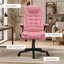 Chaise de bureau pivotante en velours moderne avec dossier à bulles et base roulante pour le bureau à domicile
