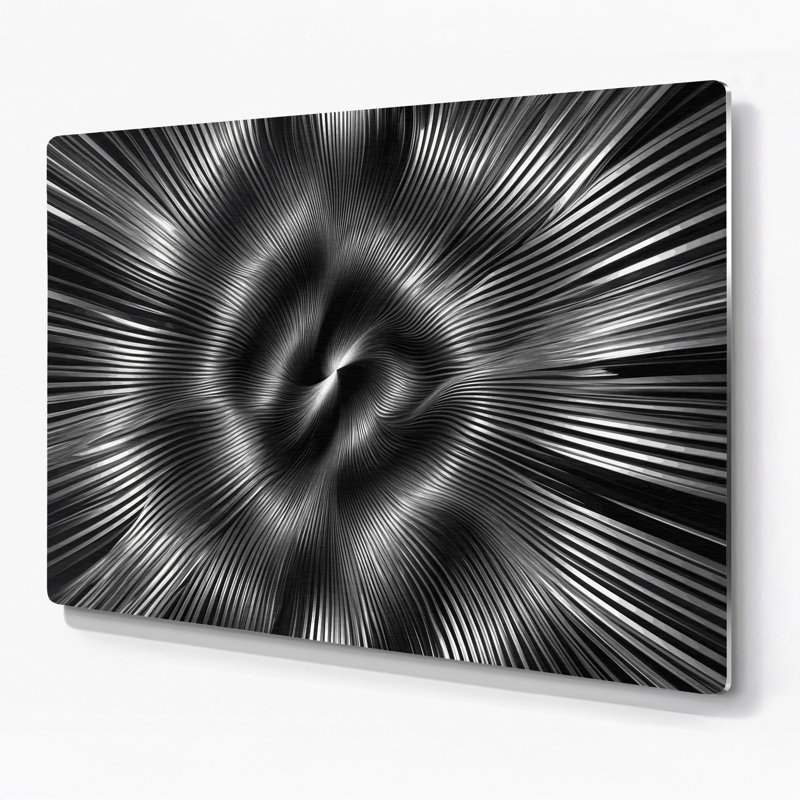 Art mural gris op Op 80, 11" H x 14" W
