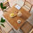 Medieval style Walnut Square Solid Wood Dining Table