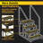 4 Steps Rv Steps With 2 Handrails, Non-slip Hot Tub Steps, Mobile Home Stairs With Non-skid Tapes, Outdoor Steps For Spa Pool, Camper, Travel Trailers, Porch