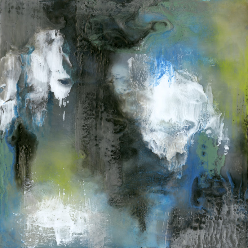 Peace Of Mind Blue II by Ferdos Maleki - Wrapped Canvas Painting, 76cm H x 76cm W