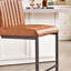 Tabouret de bar en similicuir - Structure en métal noir robuste et siège rembourré-125536060