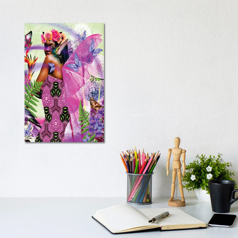 Beautiful Wings Pink by Yvonne Coleman Burney - Wrapped Canvas Gallery-Wrapped Canvas Giclée, 20.32 cm H x 30.48 cm W