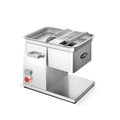 KWS Commercial 1320W 1.8HP 13mm Meat Slicer 661 Lbs/Hr Stainless Steel Electric Fresh Meat Cutter