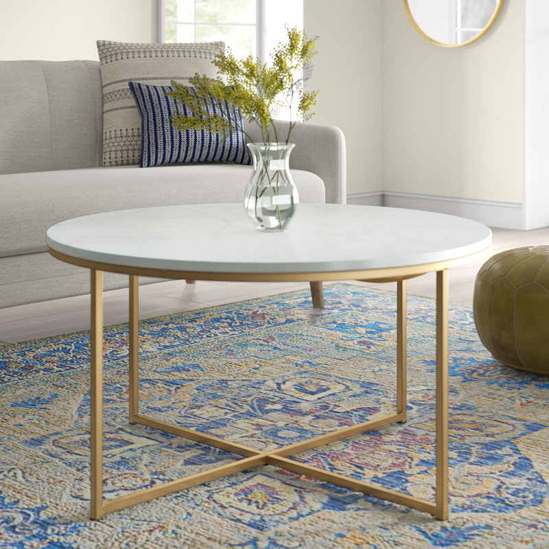 Ensemble de 2 tables basses rondes, Blanc