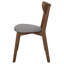 Chaise de salle à manger Menèse grise et noyer naturel-2043171355
