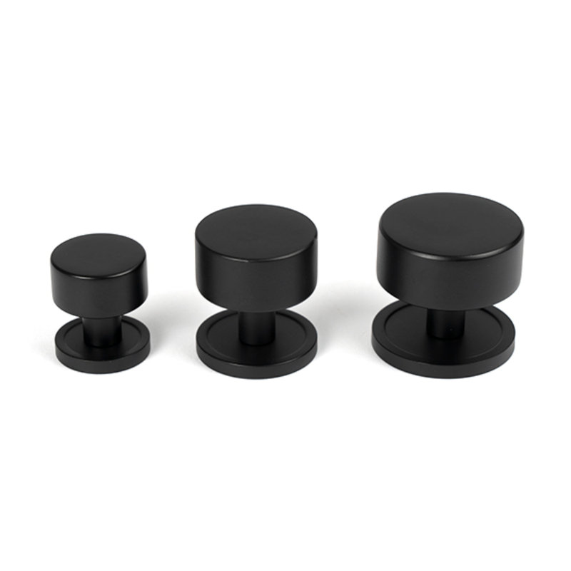 Round Knob, 3 cm, Matt Black