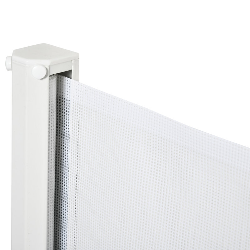 Wall Mounted Pet Gate With Door, White