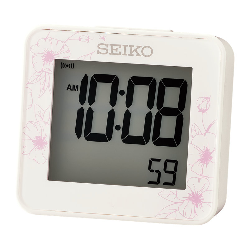 QHL097WLH Modern Digital Alarm Clock, White