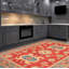 Tapis rouge foncé Finest Ghazni 6 pi 7 po x 9 pi 8 po
