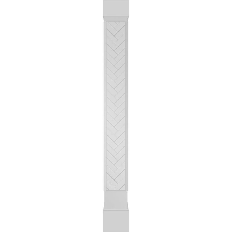 Craftsman Classic Herringbone Modern Square Non-Tapered with Standard Capital & Standard Base Fretwork Column