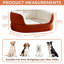 Canapé-lit semi-enveloppé pour chien de grande taille et de taille moyenne de moins de 70 lb, canapé-lit en fausse peau de mouton, canapé orthopédique surélevé, sans assemblage