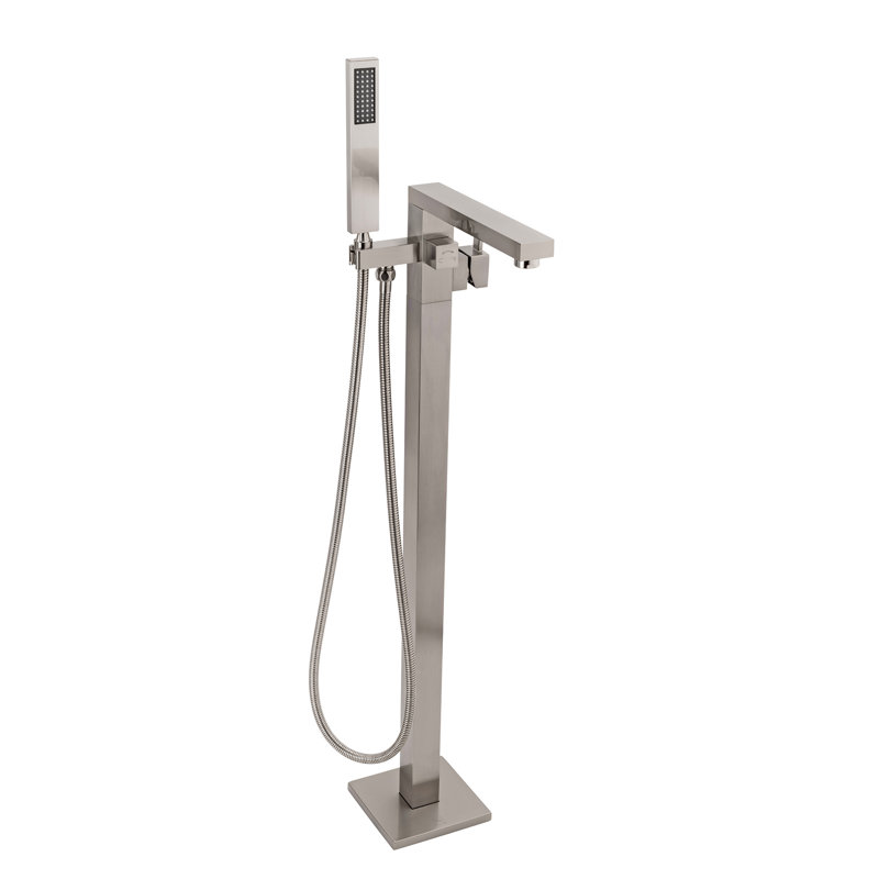Single Handle Floor Mounted with Handshower, Brush Nickel