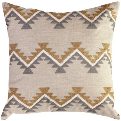 Tulum Chevron Cotton Blend Reversible Throw Pillow