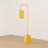 Lampe de table arquée jaune doré 25 po Demorest