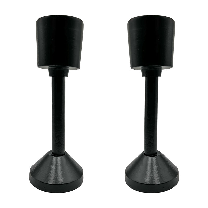 Bougeoir de table en aluminium, Noir, H 10,75 po x l 4 po x P 4 po