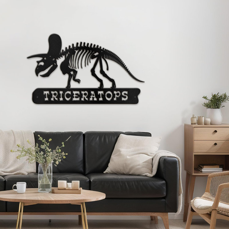 Décoration murale en métal, H 9 po x l 18 po x P 0,05 po, Noir