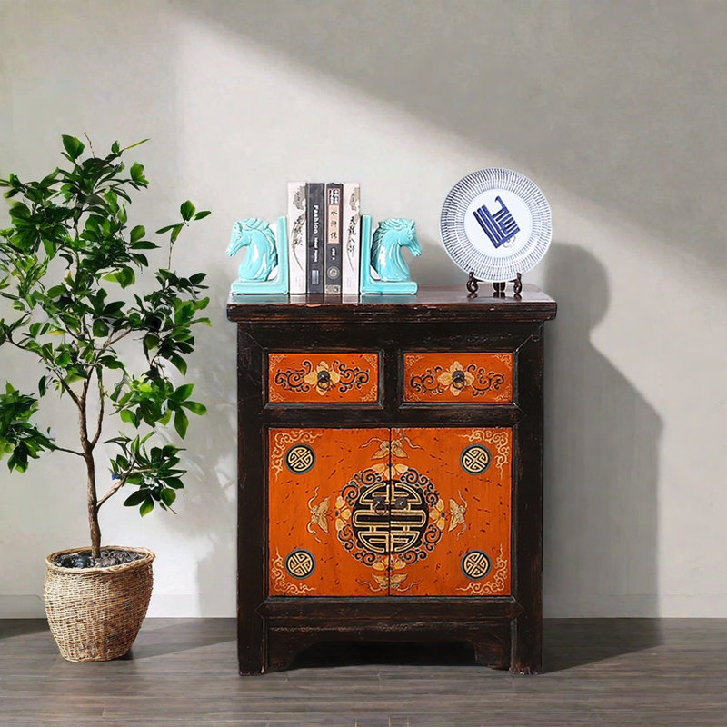 Solid Poplar Wood Entryway Cabinet