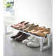 Yamazaki Home Adjustable Shoe Rack, Small, Steel,  Holds 4 to 8 shoes, Expandable, Stackable