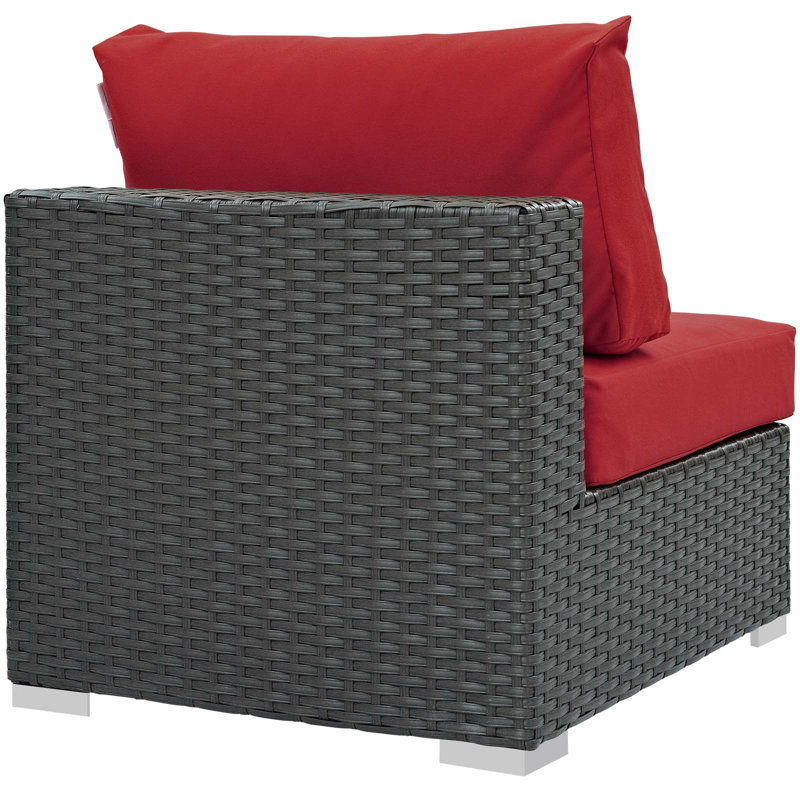 Modway Stopover Outdoor Patio Sunbrella Armless, Red