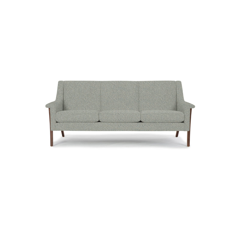Arlo Sofa, Walnut, Smoke Polyester