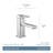90 Degree Single Hole Bathroom Faucet with Drain Assembly-41601742