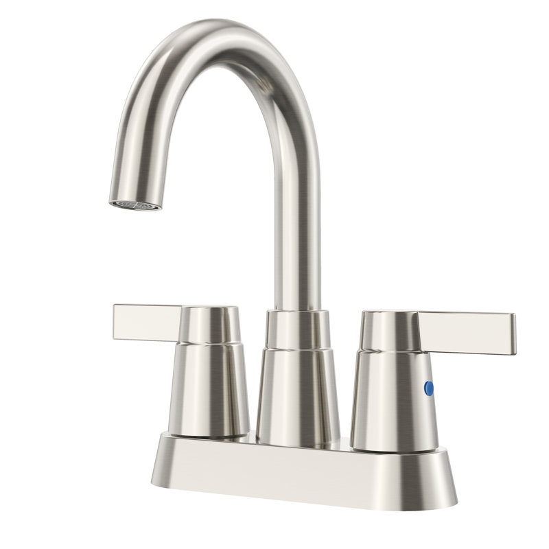 Centerset 2-handle Bathroom Faucet with Drain Assembly