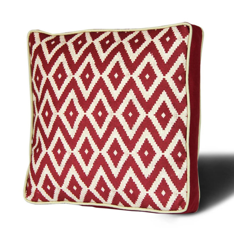 Coussin carré de qualité supérieure, 16,5 x 16,5 pouces, 50% coton / 50% polyester | Lavable et repassable avec fermeture à glissière dissimulée | Rembourrage en silicone pour un confort ultime | Housse amovible, parfaite pour la décoration intéri