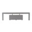 Meuble télé moderne gris 71,0 po x 19,7 po x 13,0 po | 100% panneau de particules enduit de mélamine, épaisseur: 0,7 pouce | Conception élégante pour les espaces de salon et de divertissement, solution de mobilier durable et élégante-105519778