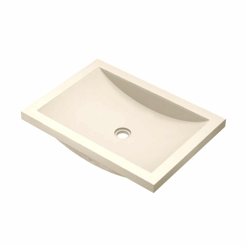 NativeStone Handmade Rectangular Undermount Bathroom Sink, Sand