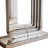 Yentrax Mirrored Glass Console Table Entryway Table, Silver Hallway Table U Design   , Contains only one table