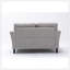Ensemble de canapé-lit en tissu tissé gris clair Damian