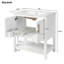 Meuble-lavabo de 30 pouces avec lavabo en céramique et rangement polyvalent - idéal pour les petites salles de bain-114497795