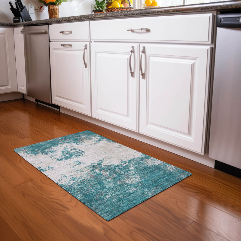  Machine Washable Indoor/Outdoor Chayden ACN1027 Black Rug, Rectangle 1'8" x 2'6"