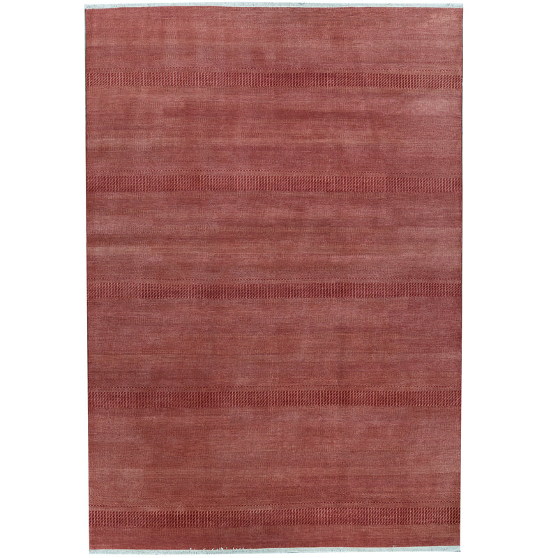 Tapis rouille et ivoire noué à la main de haute qualité