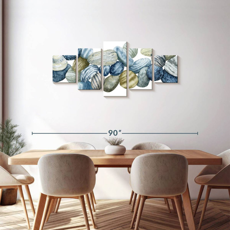 Found Pebbles III, 30" H x 68" W