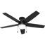 Ventilateur de plafond à profil bas 52 pouces avec lumières et chaînes à tirer Hunter-102498228-102498229