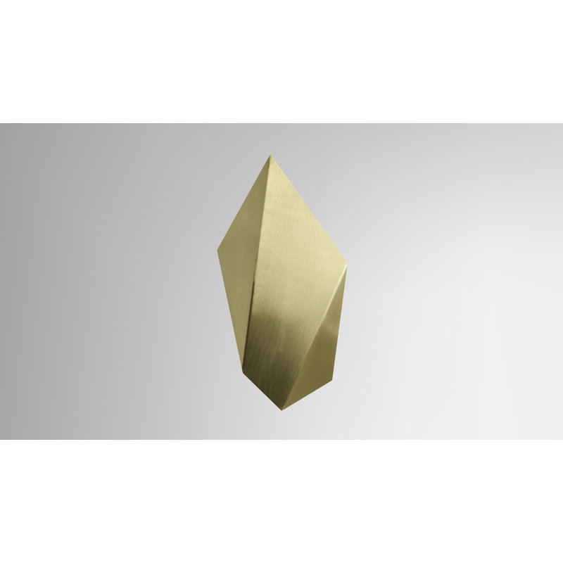 Flush Mounted Sconce, Satin Brass