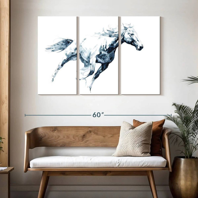 Brampt Sapphire Gallop I, 32" H x 50" W
