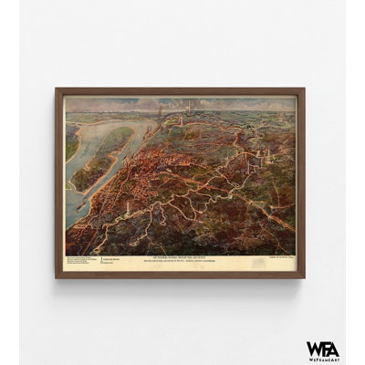 Vicksburg National Park And Battlefield 1925, Military US Poster Print, Antique Historic Military Wall Art, Rustic Battlefield Wall Decor