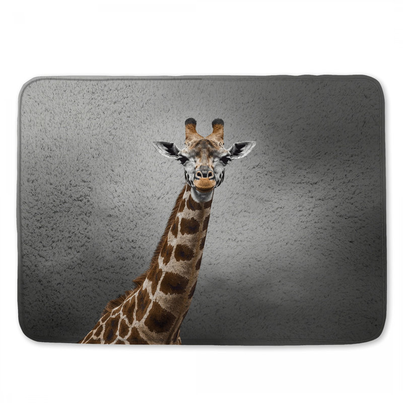 Tapis de bain girafe à long cou, L 24 po x L 17 po