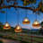 Solar Hanging Lanterns Outdoor Waterproof, Decorative Ball Candle Holder with Flickering Solar Powered Tea Lights, Rechargeable Solar Lights for Backyard Patio Garden Fence Tree Decor